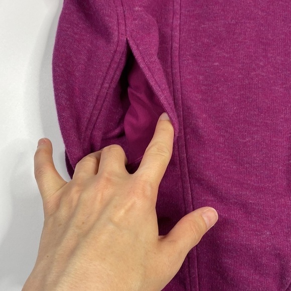 Under Armour Terry Moto Dark Pink Sweatshirt Jacket Medium - Picture 4 of 4
